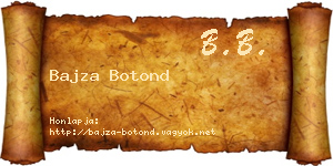 Bajza Botond névjegykártya